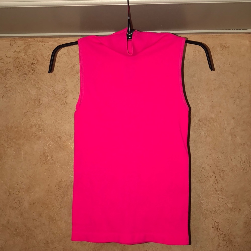 Hot pink turtle neck top